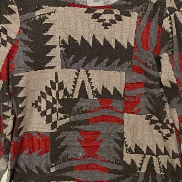 Lauren Ralph Lauren Navajo Print Pullover Cotton Top Southwest Bohemian Size XL - Picture 8 of 11